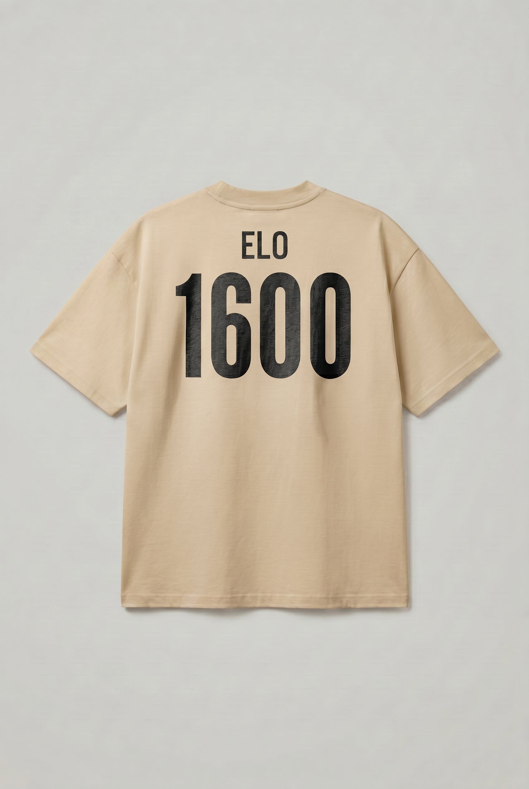 PROMPT:
Replicate this same t-shirt but make the t-shirt Khaki color (#dbc4a2).jpg